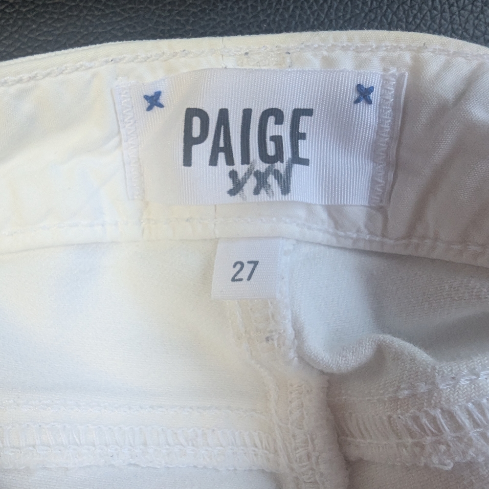 PAIGE Skyline Ankle Peg White Jeans | Size 27 - Picture 5 of 6
